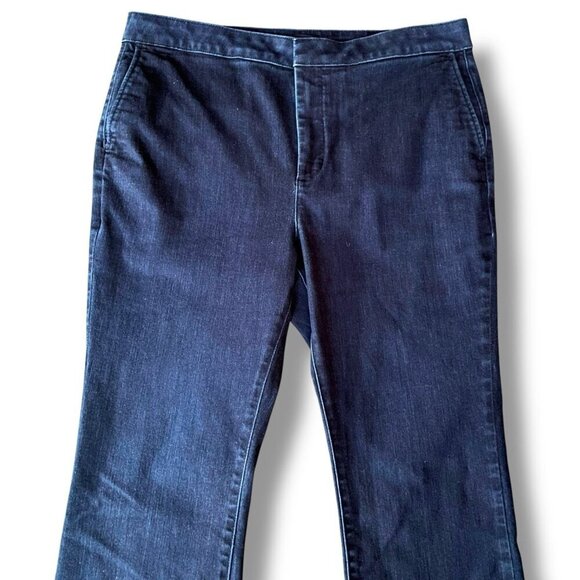 J Crew Womens Slim Trouser Jeans Sz 32P 32 Petite Dark Wash Flare Leg Stretch - Picture 5 of 10